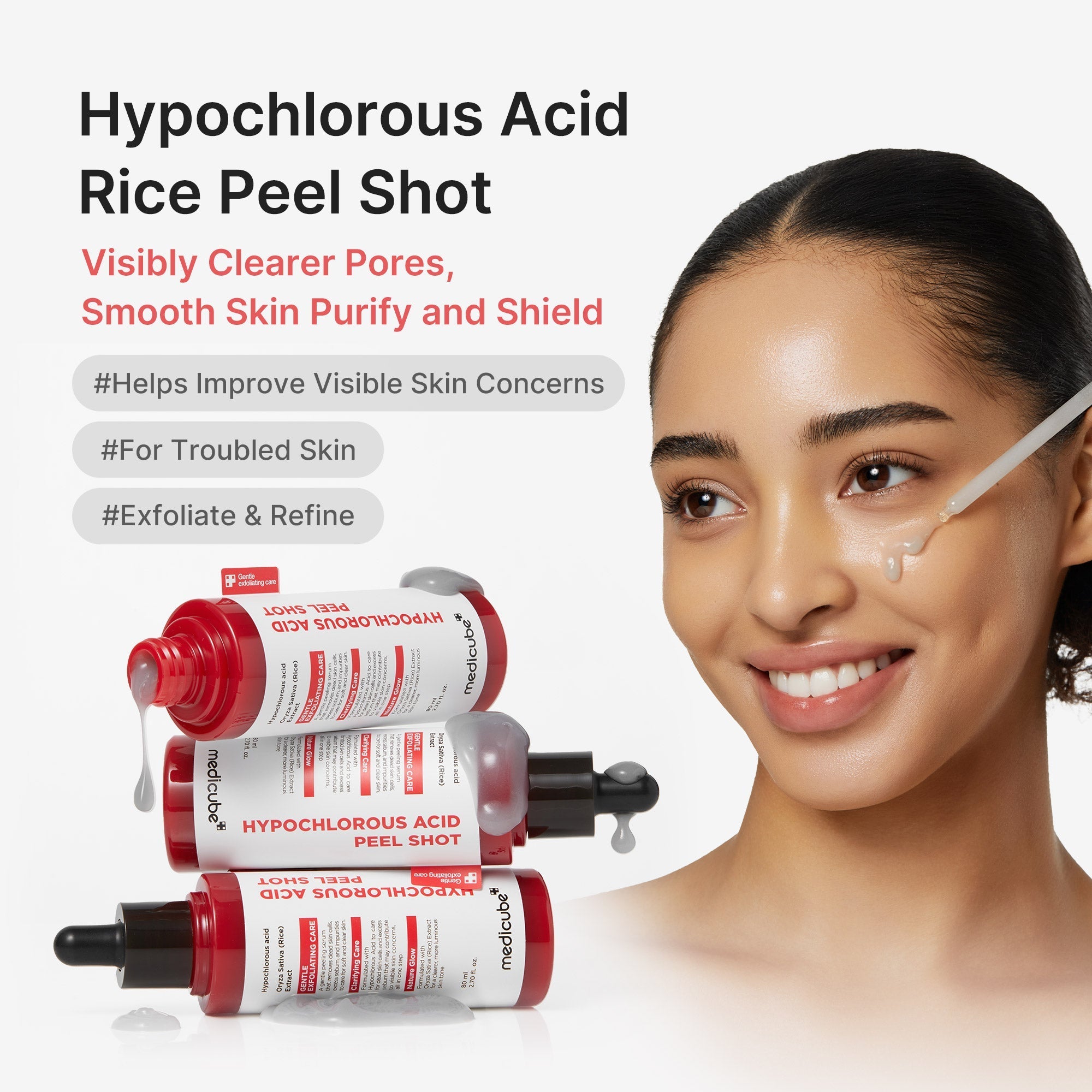 Hypochlorous Acid Rice Peel Shot - Glow Made Simple