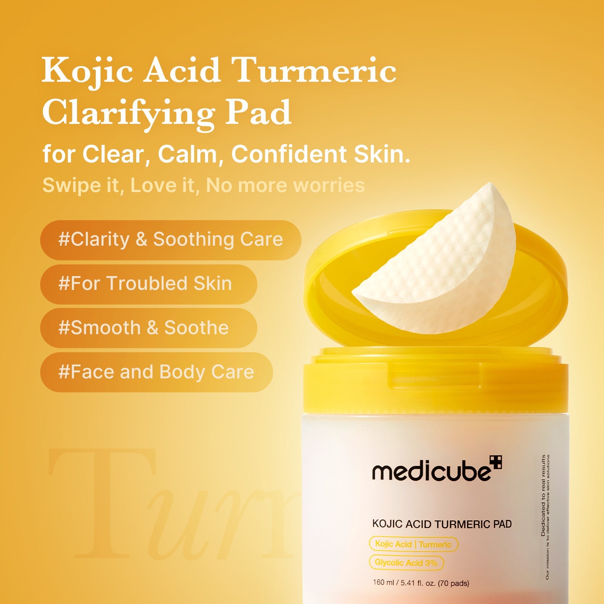 Kojic Acid Tumeric Toner Pad - Skincare Essential