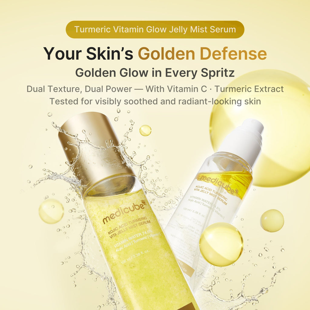 Kojic Acid Turmeric Vitamin Gold Jelly Mist Serum - Fresh Routine Essential