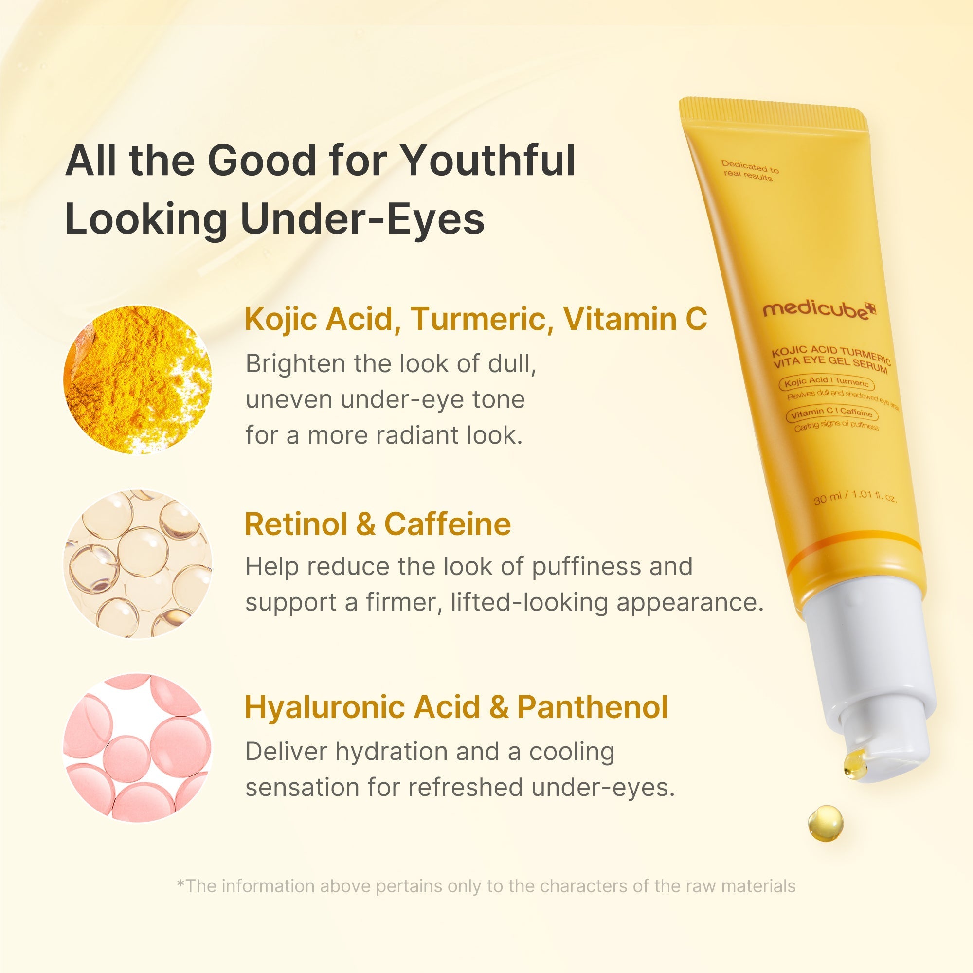 Kojic Acid Tumeric Eye Gel Serum - Glow Routine Essential