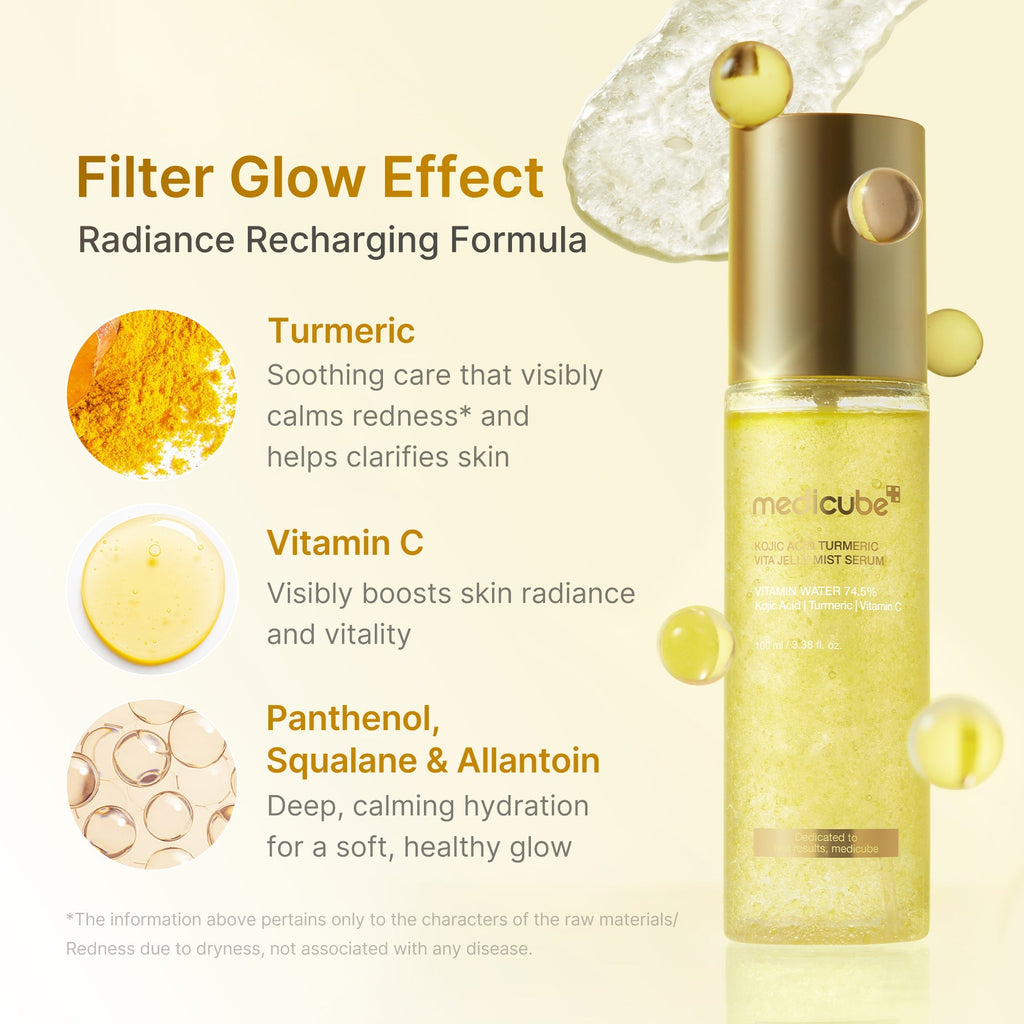 Kojic Acid Turmeric Vitamin Gold Jelly Mist Serum - Fresh Routine Essential
