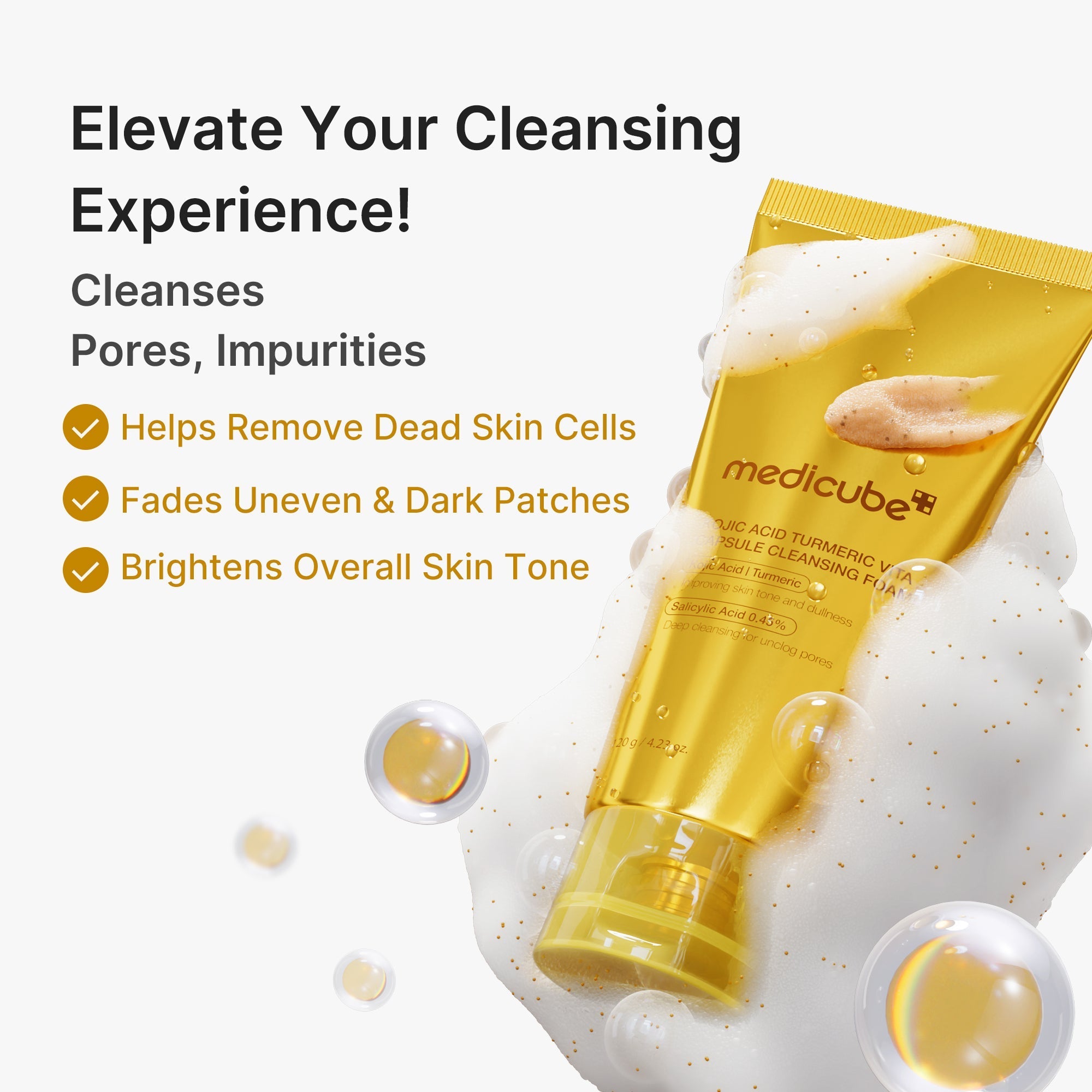 Kojic Acid Turmeric Vita Capsule Foam Cleanser - Hydration Made Easy
