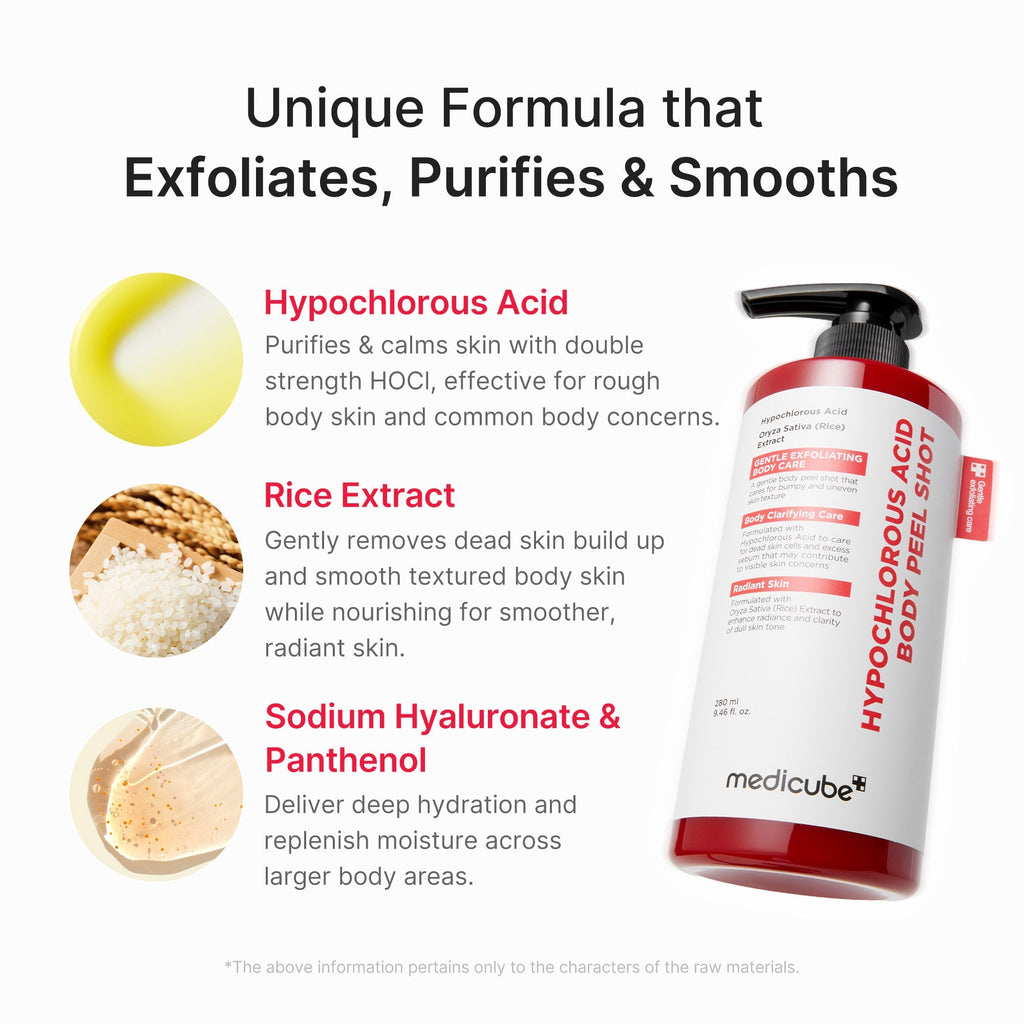 Hypochlorous Acid Rice Body Peel Shot - Beauty Routine Ready