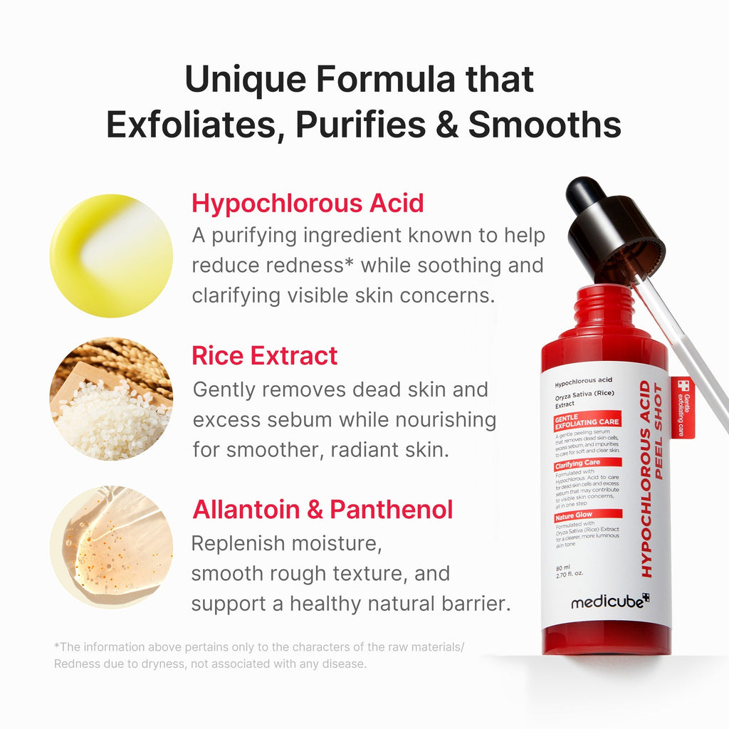 Hypochlorous Acid Rice Peel Shot - Glow Made Simple