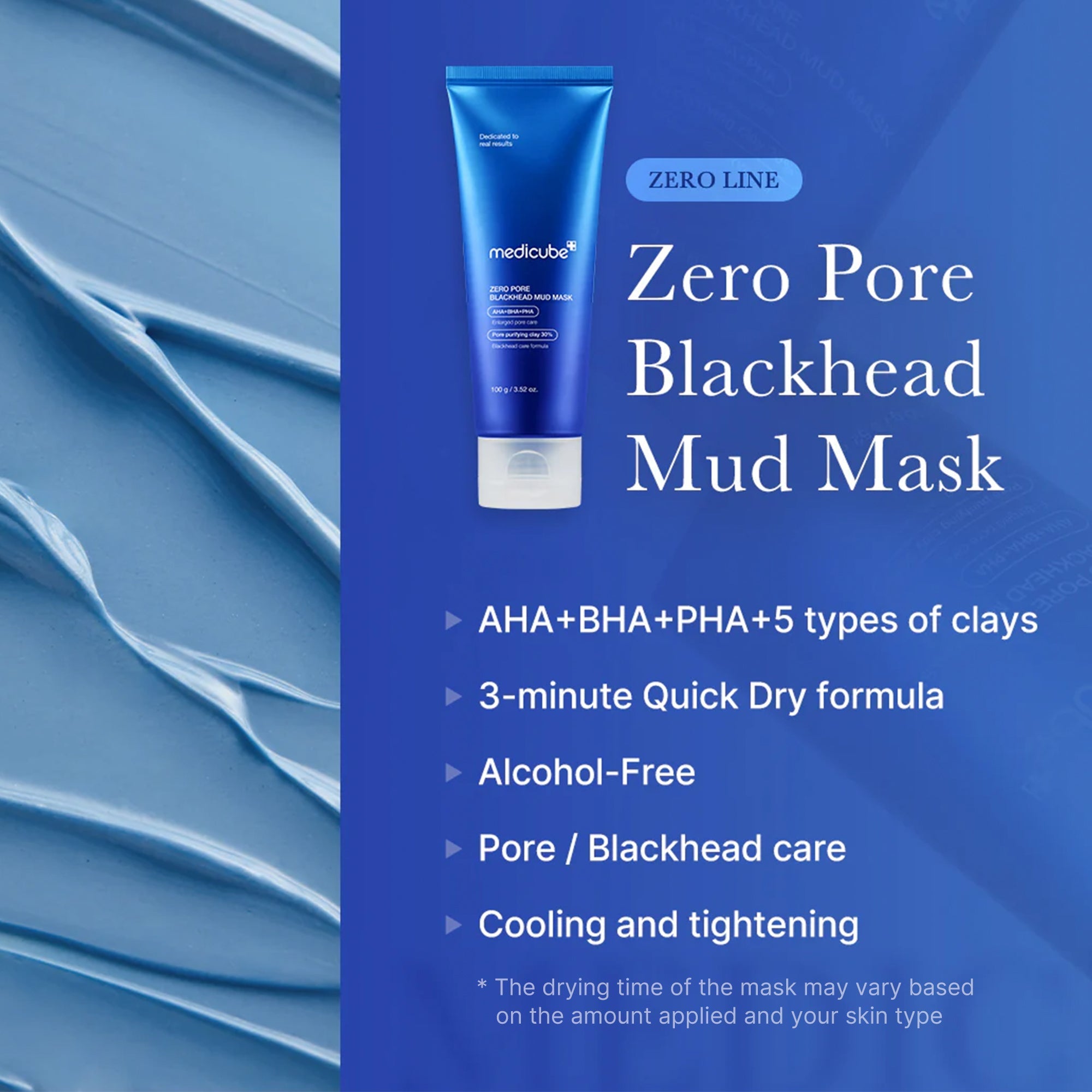 Zero Pore Blackhead Mud Mask - Made for Daily Glow