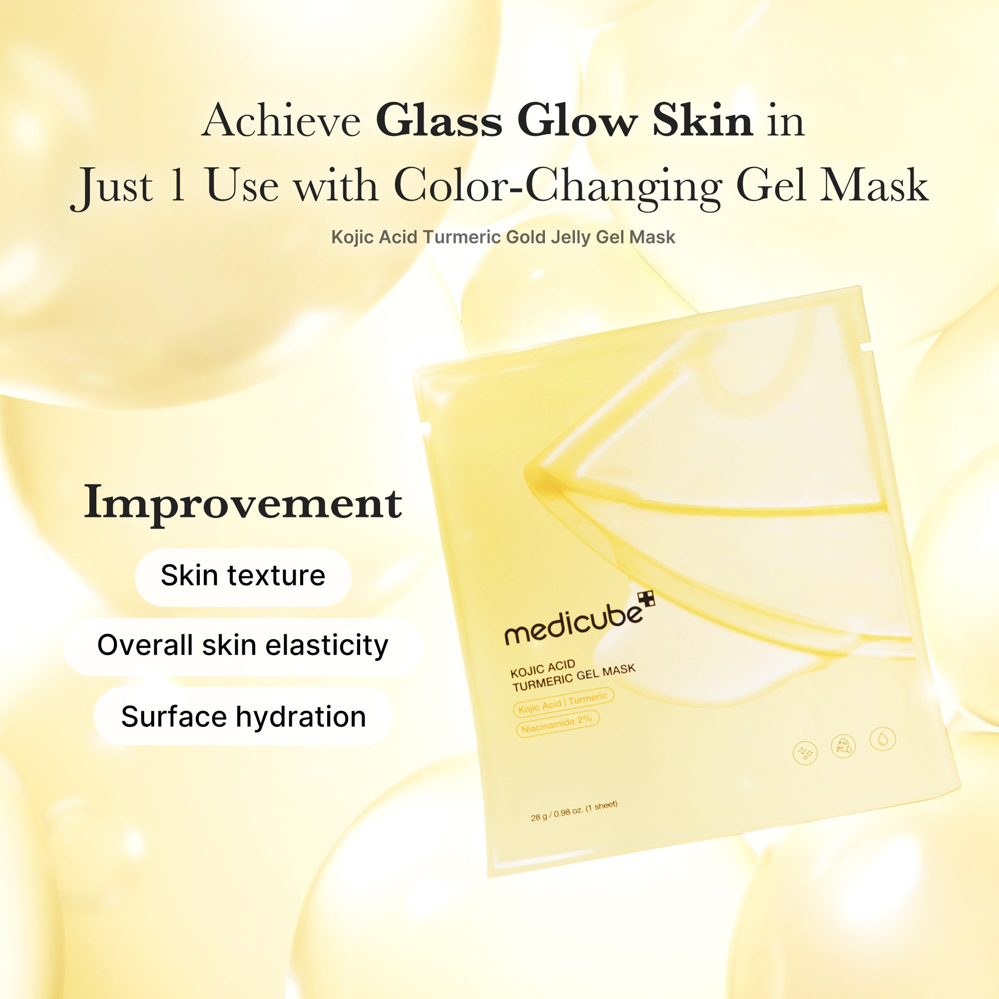 Kojic Acid Turmeric Gold Jelly Gel Mask - Daily Skin Refresh