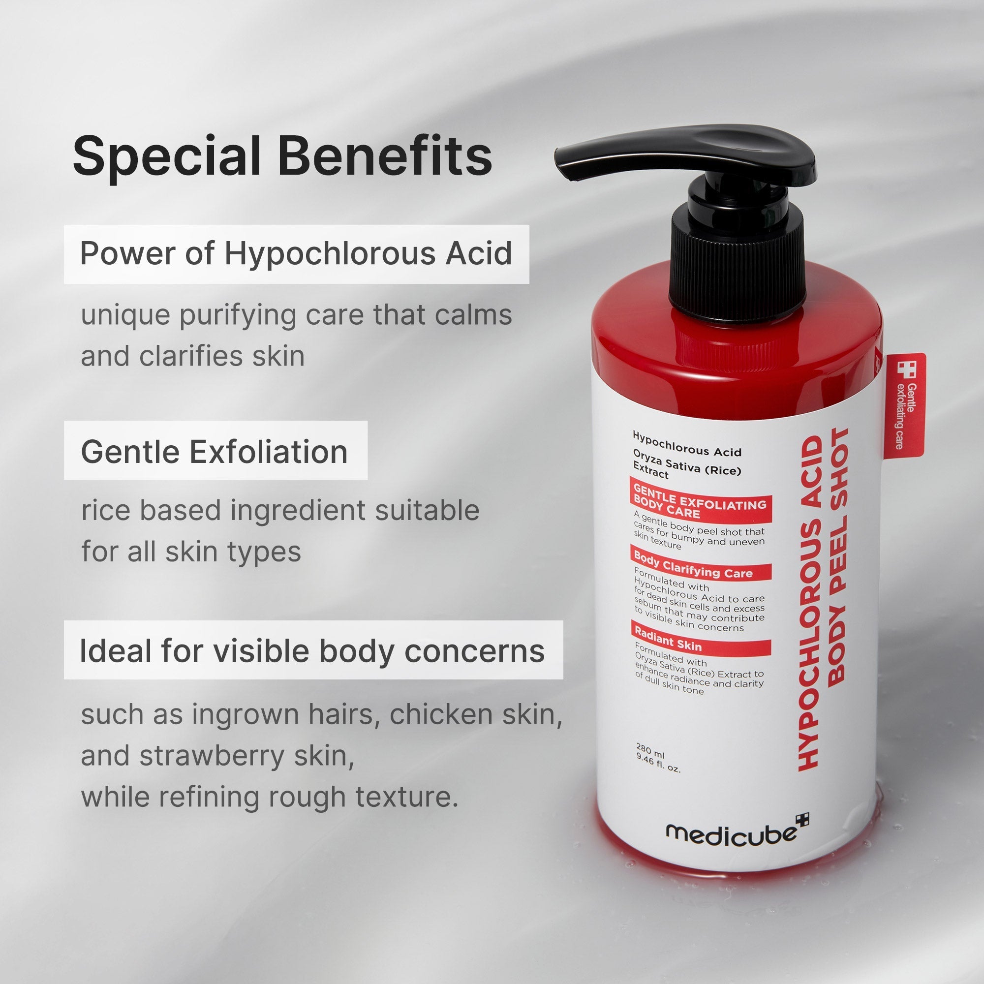 Hypochlorous Acid Rice Body Peel Shot - Beauty Routine Ready