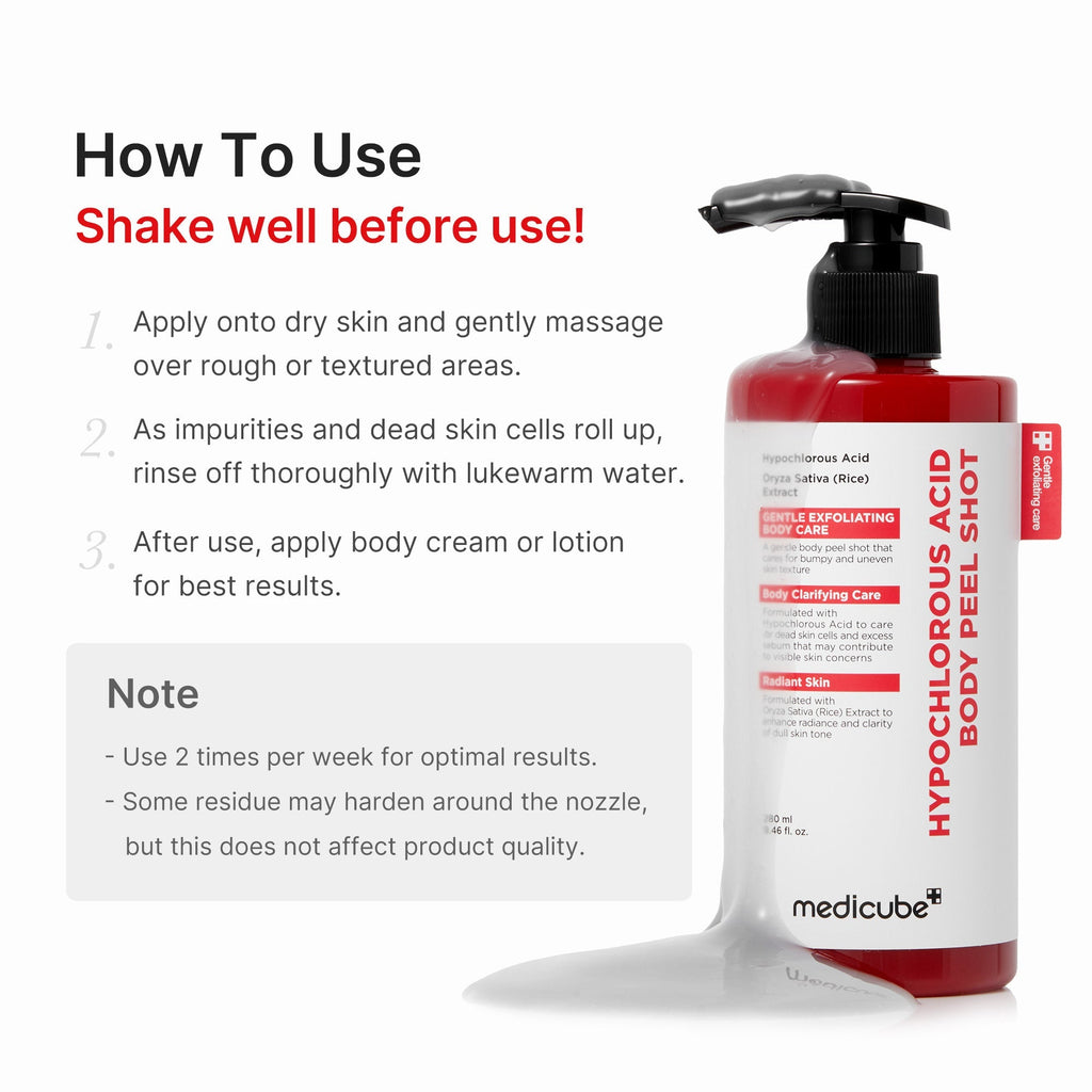 Hypochlorous Acid Rice Body Peel Shot - Beauty Routine Ready