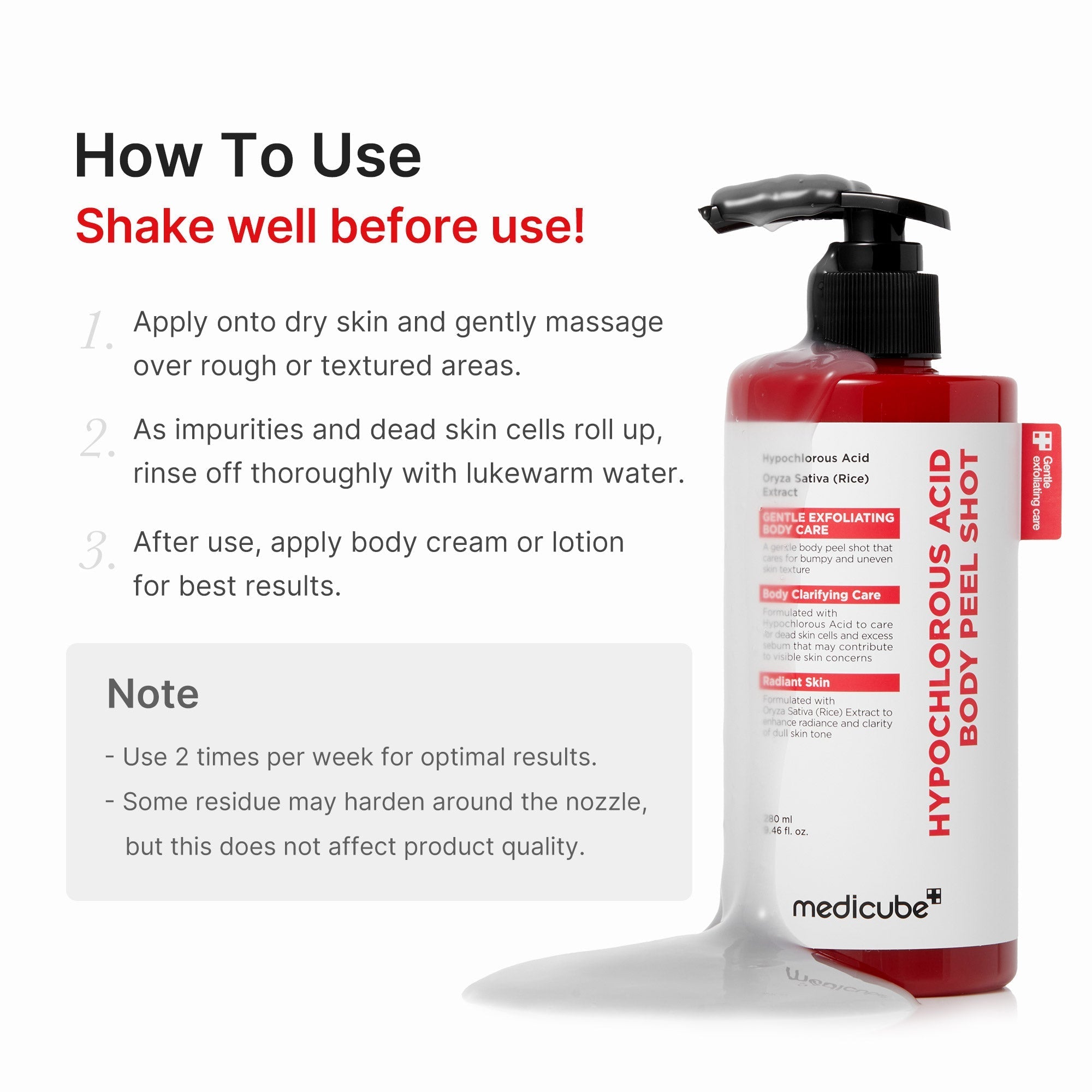 Hypochlorous Acid Rice Body Peel Shot - Beauty Routine Ready
