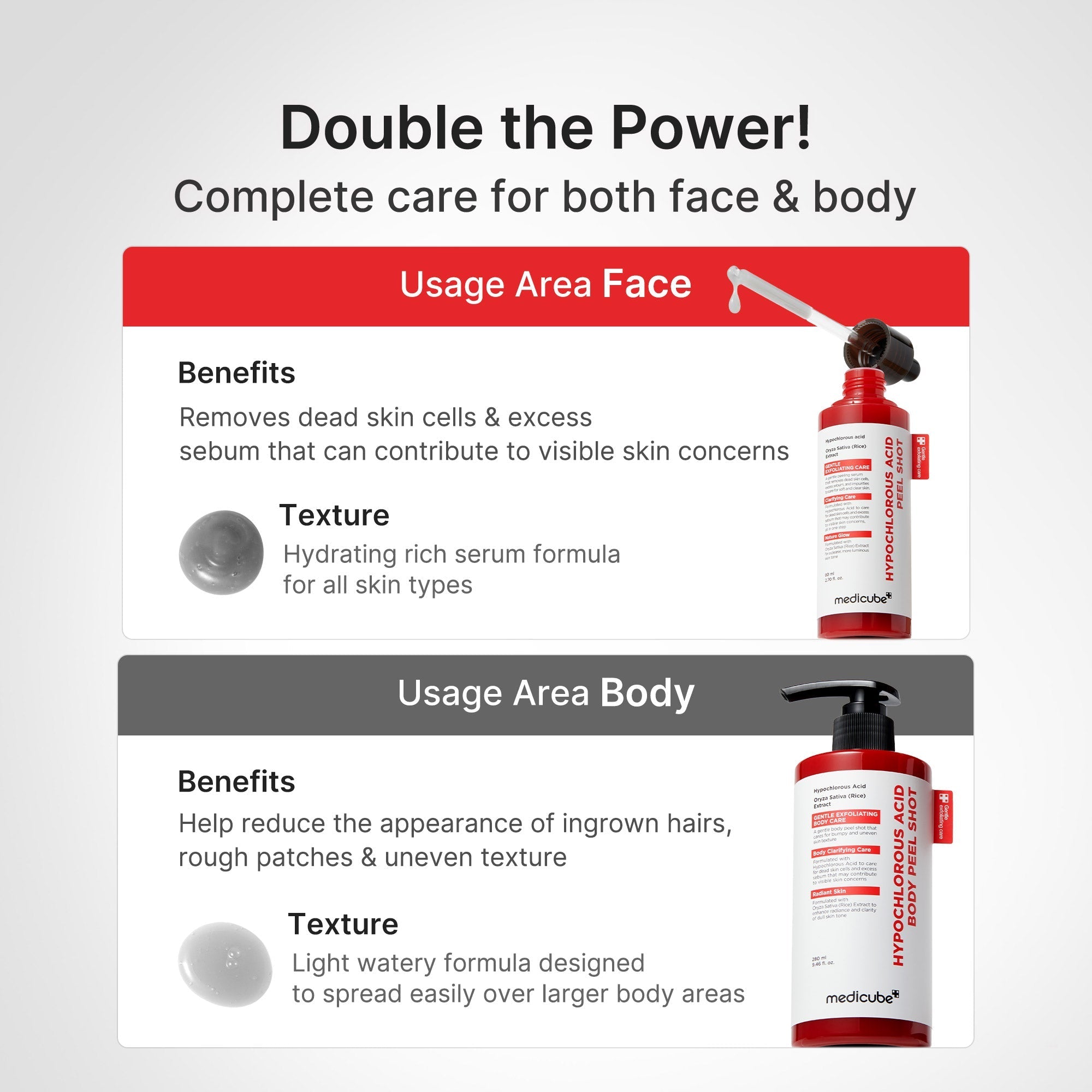 Hypochlorous Acid Rice Body Peel Shot - Beauty Routine Ready