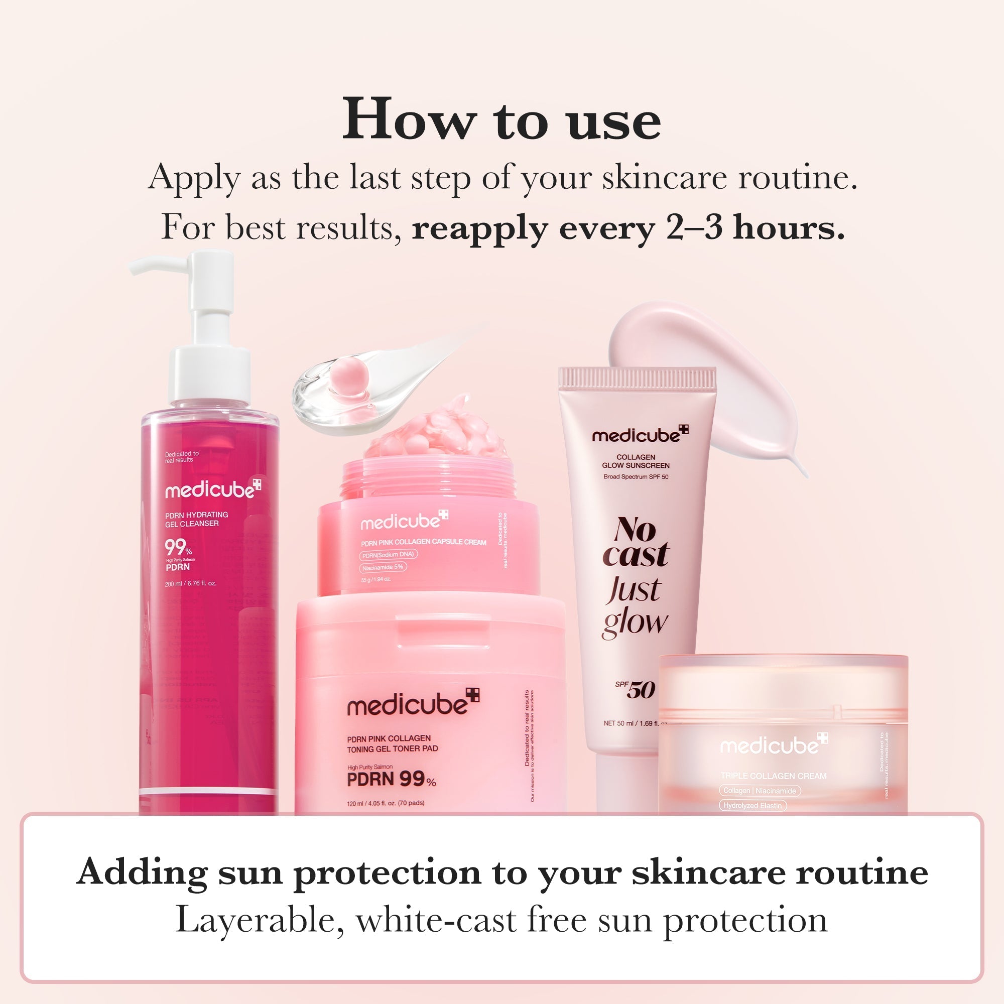 No Cast Just Glow Collagen Sunscreen - Soft Glow Look