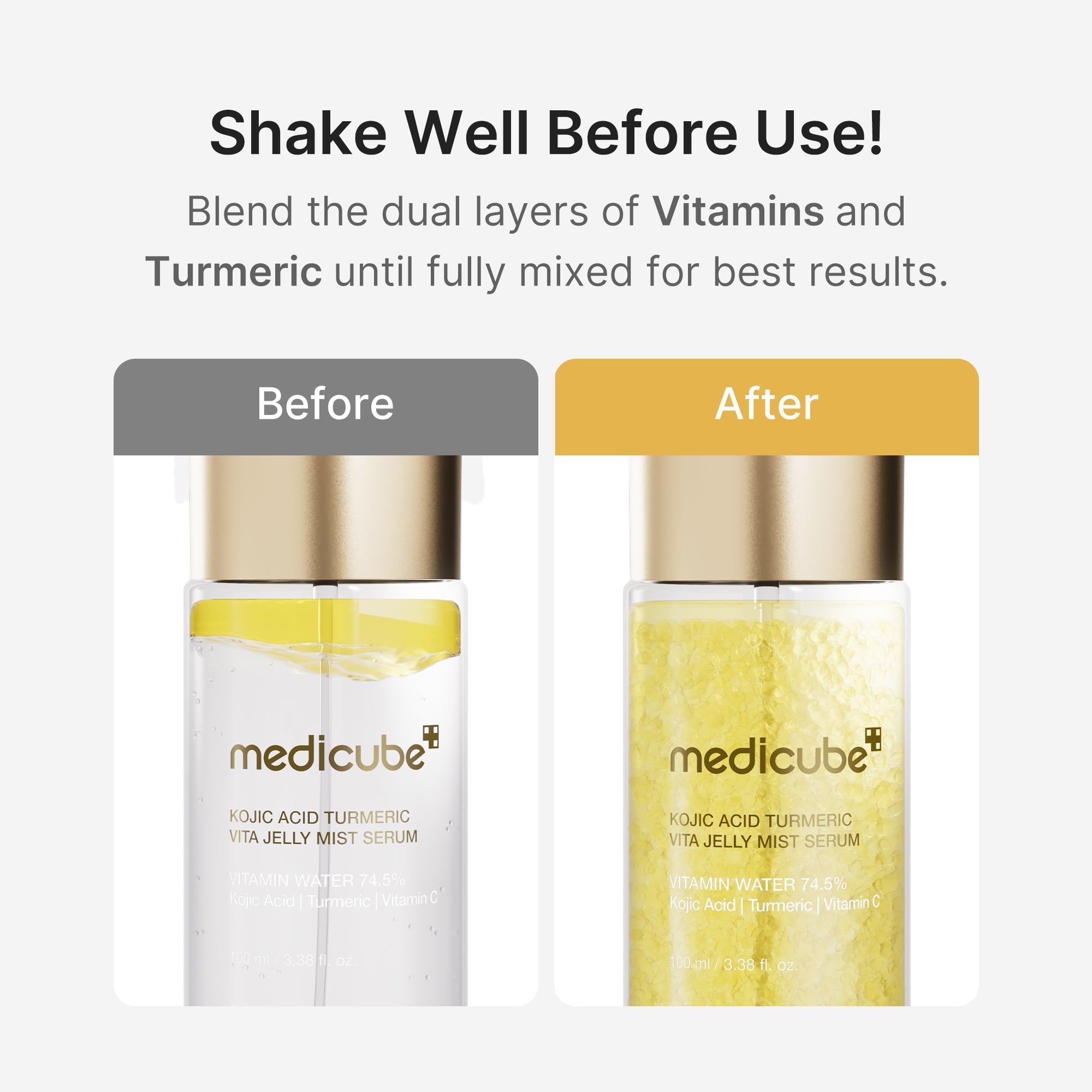 Kojic Acid Turmeric Vitamin Gold Jelly Mist Serum - Fresh Routine Essential
