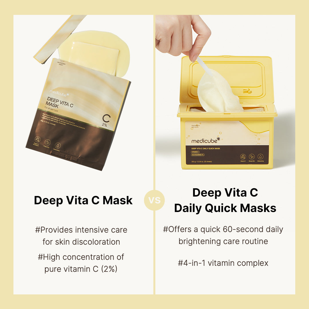 Deep Vita C Daily Quick Masks - K-Beauty Essentials
