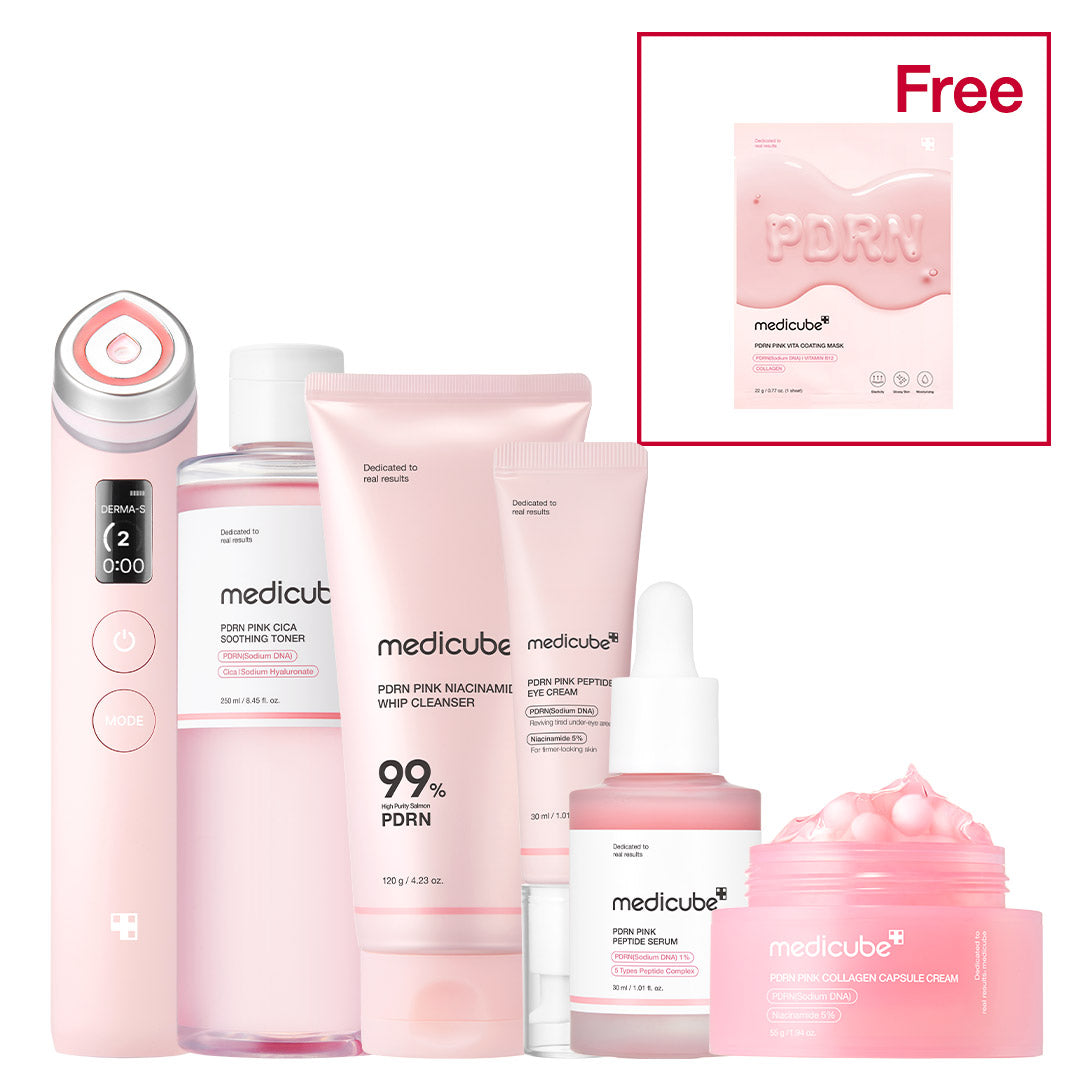 PDRN Pink Glow Home Aesthetic Full Set - Hydrated-Looking Skin