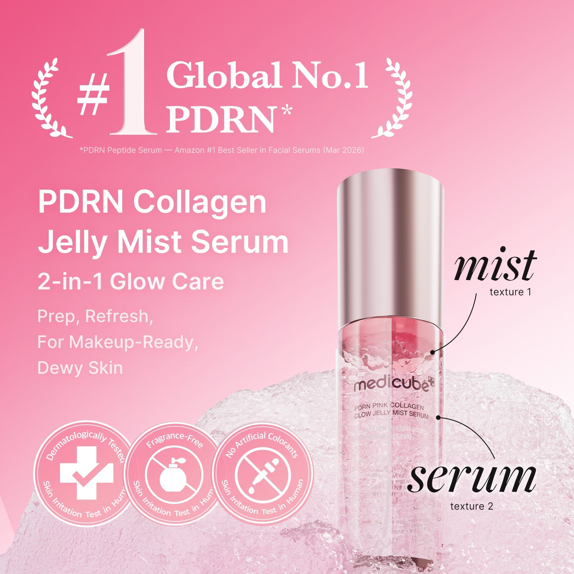 PDRN Pink Collagen Glow Jelly Mist Serum - Fresh Starts Here