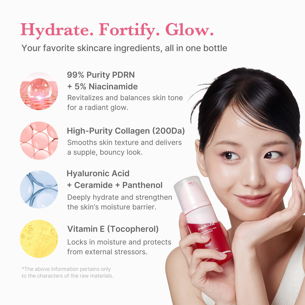 PDRN Pink Collagen Bubble Serum - Fresh Beauty Routine