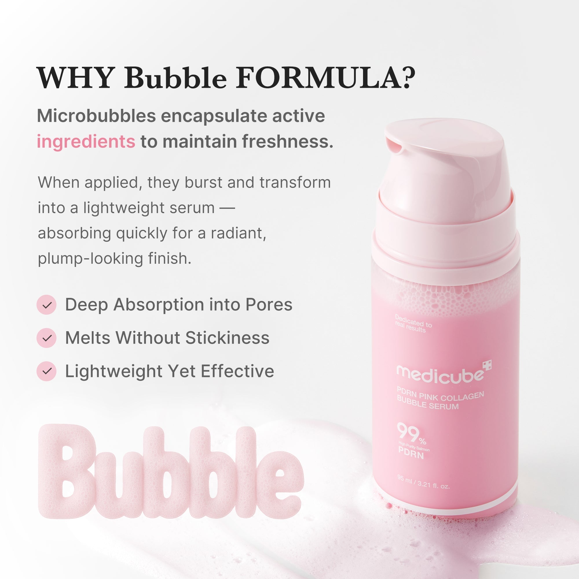 PDRN Pink Collagen Bubble Serum - Fresh Beauty Routine