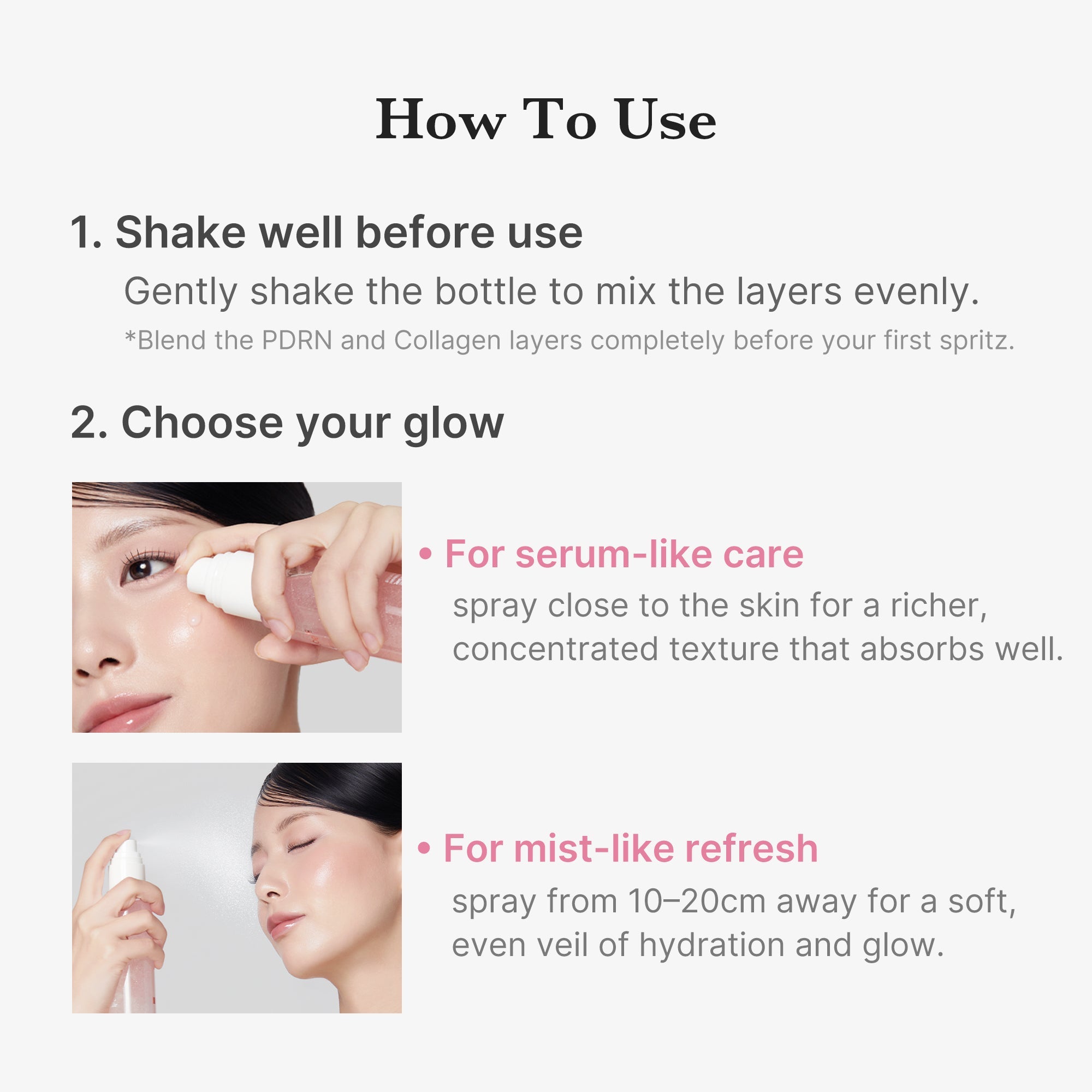 PDRN Pink Collagen Glow Jelly Mist Serum - Fresh Starts Here
