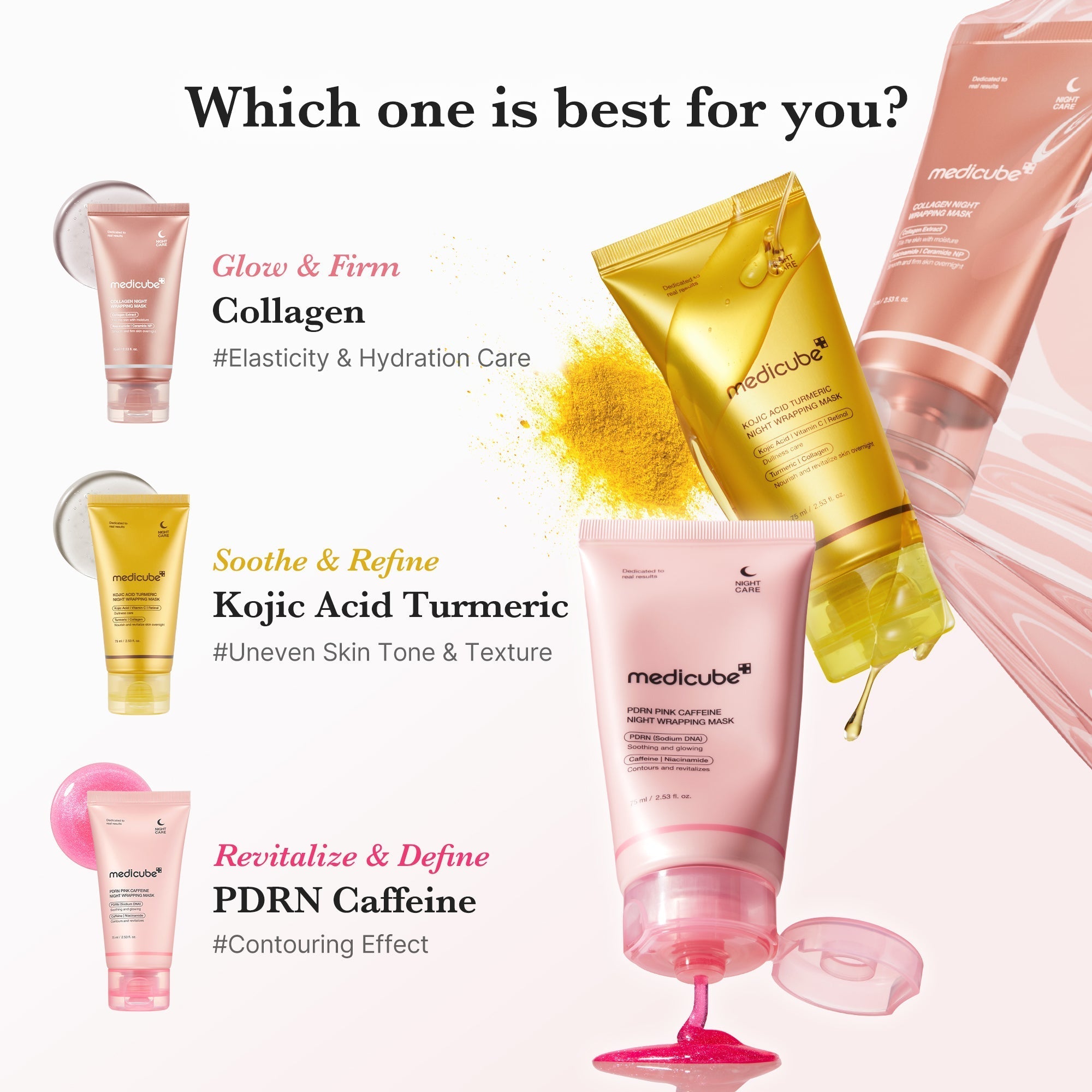 PDRN Pink Caffeine Overnight Wrapping Mask - Refresh Your Skin